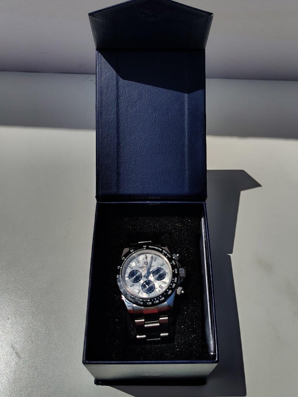 Pagani Design Men's Quartz Chronograph Watch PD-1644 Day-Tona 40mm White Meteor